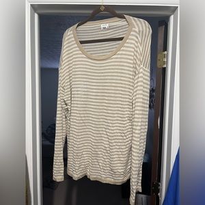Zara S/S 2020 Collection: Large Henley style striped shirt with wide knock line
